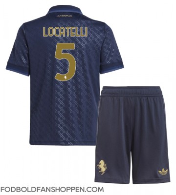 Juventus Manuel Locatelli #5 Tredjetrøje Børn 2024-25 Kortærmet (+ Korte bukser)